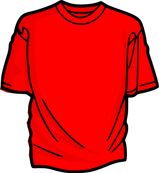 red t shirt cartoon