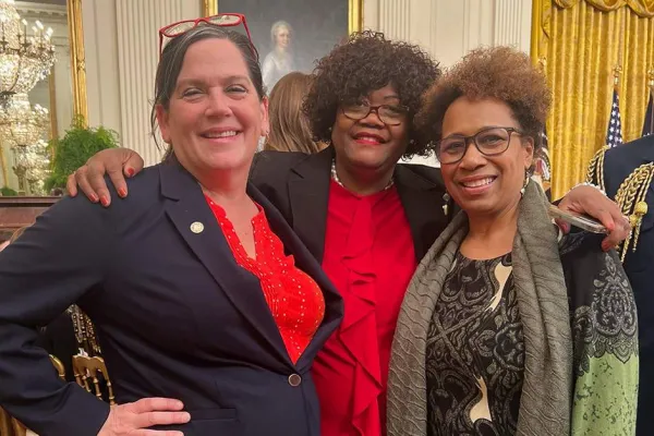 Sara Steffens at White House for FMLA Anniversary