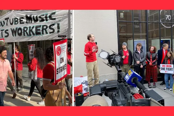 Google Workers Rally in Solidarity with Striking YouTube Workers