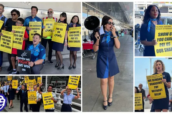 Alaska Airlines Flight Attendant Picket