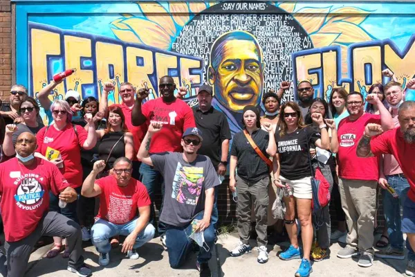 CWAers at George Floyd Plaza