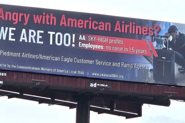 Piedmont Billboard from CWA Local 3645