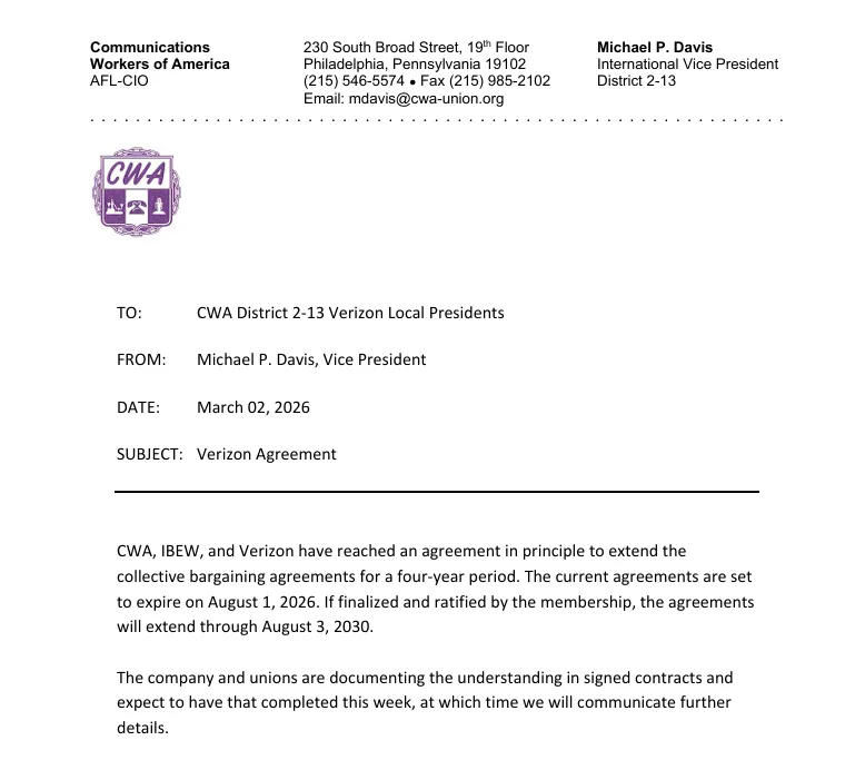Tentative Agreement