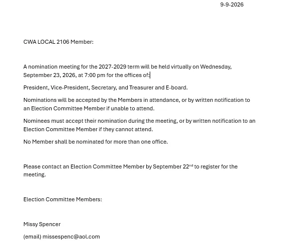 nomination meeting