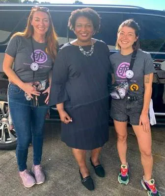 Georgia CWAers with Stacey Abrams
