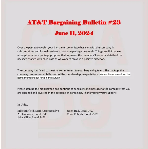 Bargaining Bulletin #23