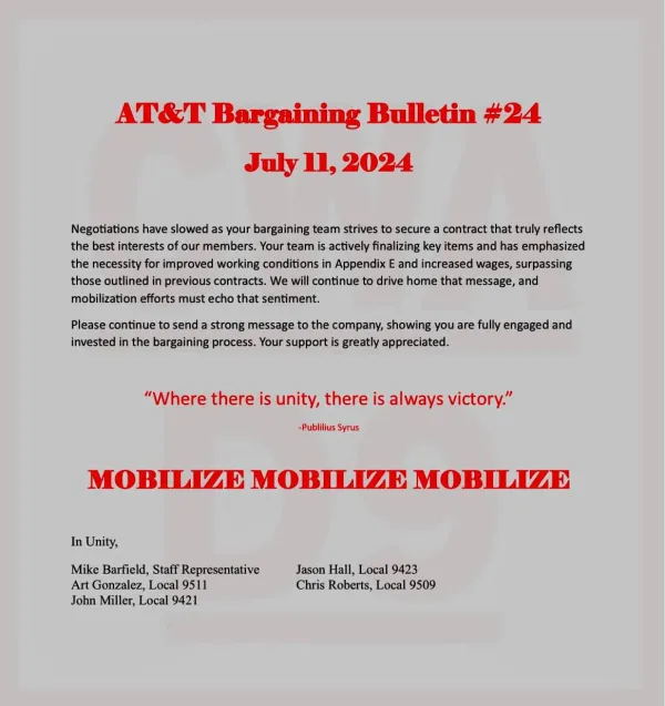 Bargaining Bulletin #24